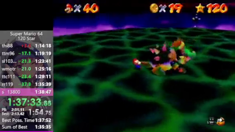speedrunner 'marlene' gets 3rd best time for sm64 120 star