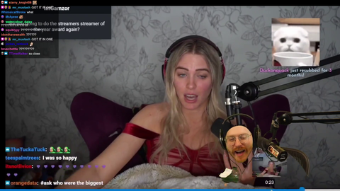 Wubby Shows his appreciation for winning an award