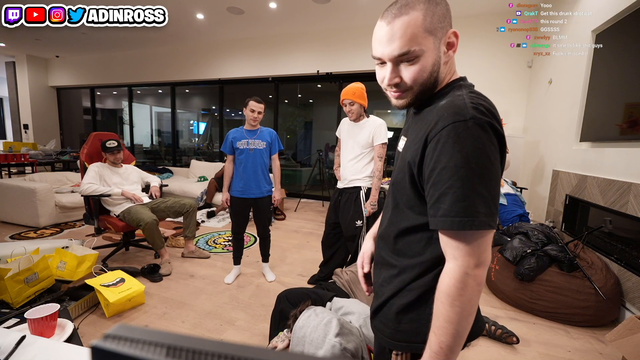 Adin Ross hosts wrestling match that gets carried away. Ft. FaZe Adapt and Cuffem