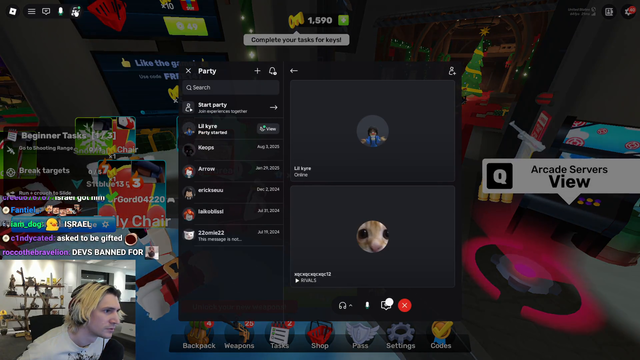 xQc asks kid if his mom/dad can change the battery in the smoke detector