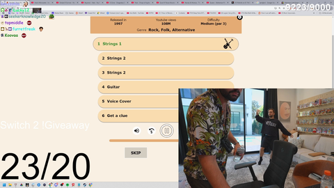Cyr guesses the song on Bandle on the first hint using only deductive reasoning