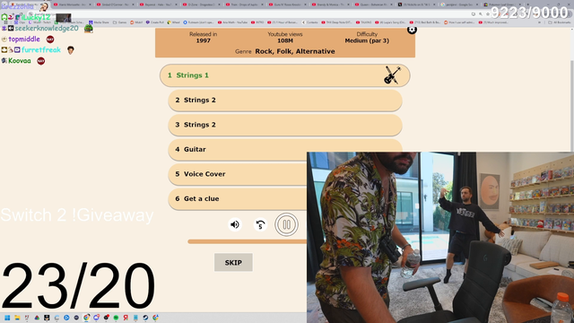 Cyr guesses the song on Bandle on the first hint using only deductive reasoning