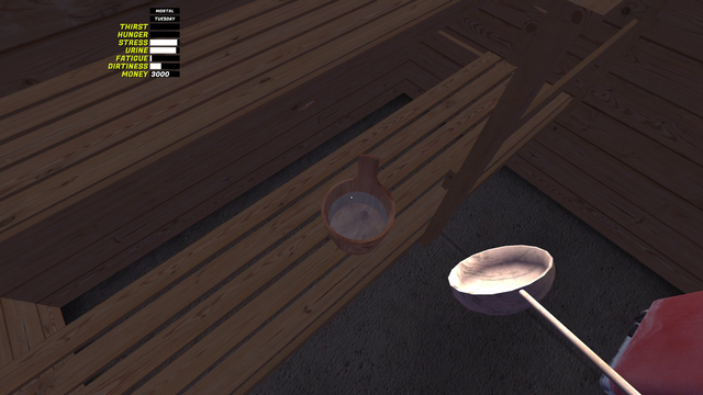 Moonmoon has a relaxing time in the sauna