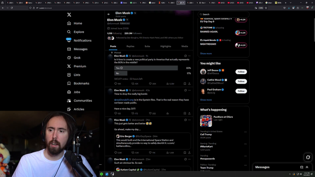 Elon crashed out and leaks Trump is in the Epstein files