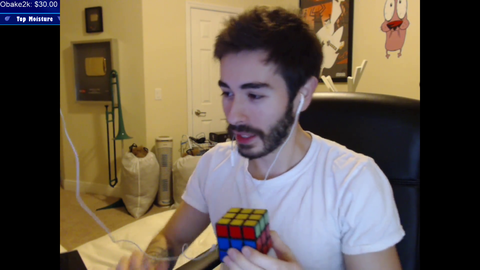After Almost 2 Hours Cr1TiKaL solves his first Rubiks cube.