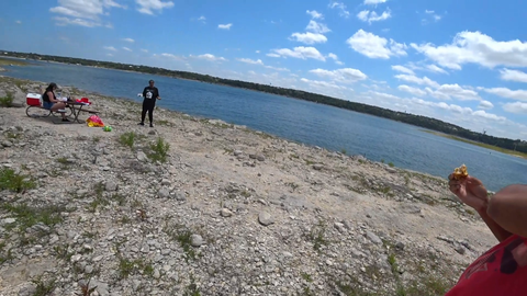 Nick spots women in the distance