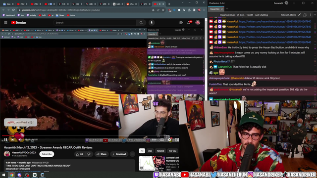 Hasan responds to xQc saying he was trying to leak his medical prescriptions in a clip during The Streamer Awards