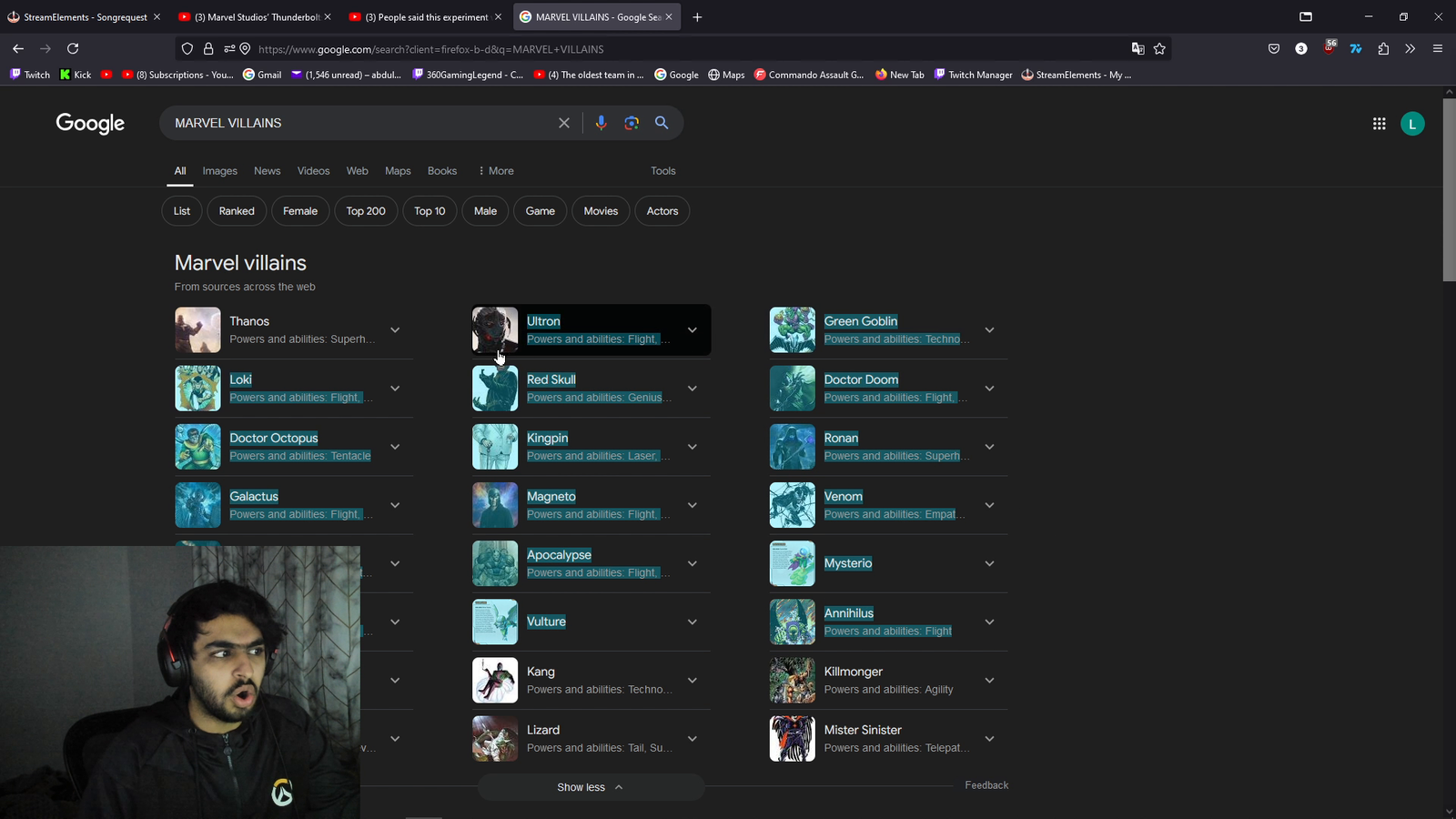  Streamer has sexist take against marvel female villains 