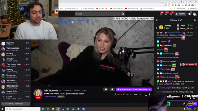 Mizkif tunes into QtCinderella's stream at the wrong time