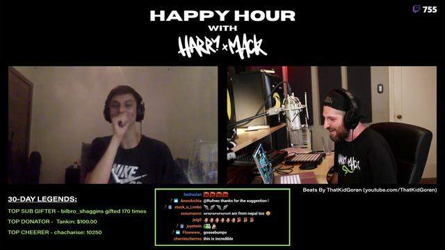 Harry Mack freestyle rapping about his drumming past