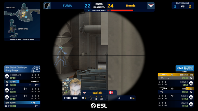 CSGO player reaction after winning the clutch (and the map)