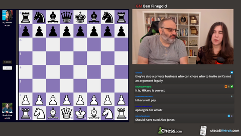Ben Finegold: "Obviously Hans is in the right. I am chesscom streamer, but fuck chesscom, and fuck Danny Rensch. The obviously were salacious and outrageous."