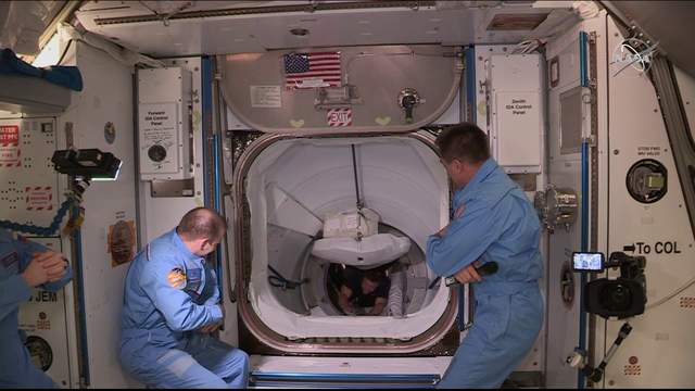 22 hours and 1 minute after launch, Astronauts Doug Hurley and Bob Behnken Successfully Enter the ISS!