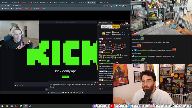 Hasan on Kick's funding being less "ethically-sourced" than Twitch
