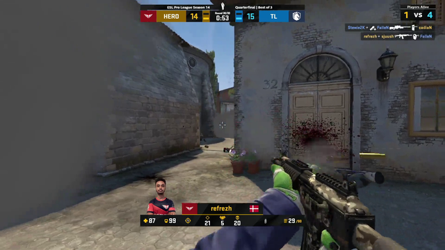 REFREZH 1v5 clutch into Overtime at ESL PROLEAGUE