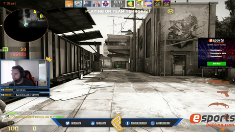Professional CS:GO player hits an amazing headshot
