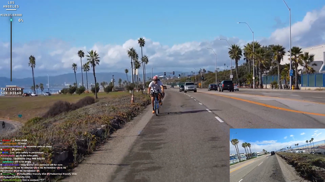 Miz and Erobb blocking an entire lane with their camera car, all the way from LA to San Diego