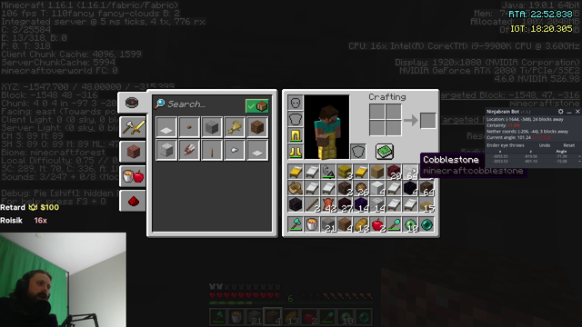 forsen misses enderportal by 10 blocks an couldve entered enderworld sub 18