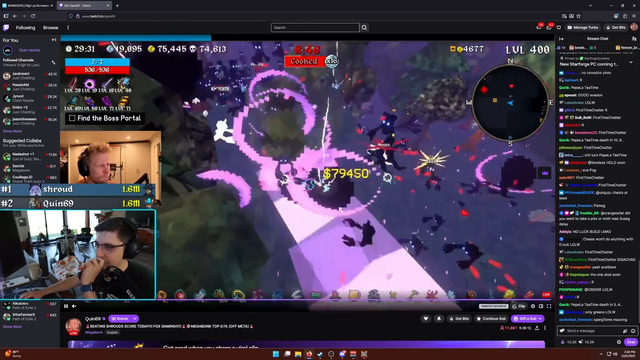 Shroud sees potential in Quinn69420's build