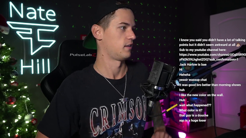 NateHill blames xQc for spam on his channel during Game Awards ad
