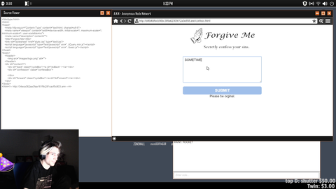 xQc has a very detailed beg for forgiveness praying hands emoji