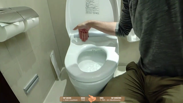Hitch showing off Japanese toilet tech forsenWC