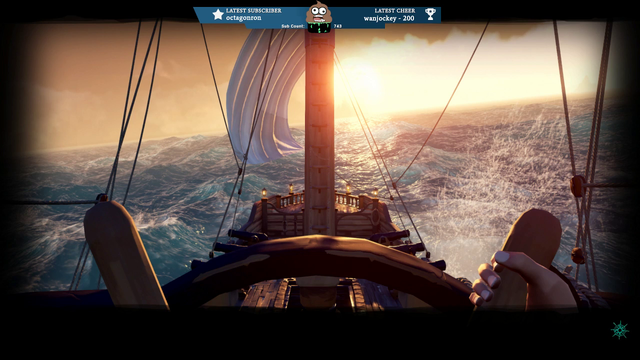 Sea of Thieves streamer Cobbobles steals an Athena's (best quested chest) in World Record time: luckiest of spawns.