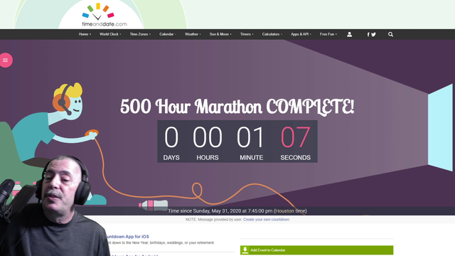 Grandpa completes 500 hours streaming in one month (~16hrs/day)