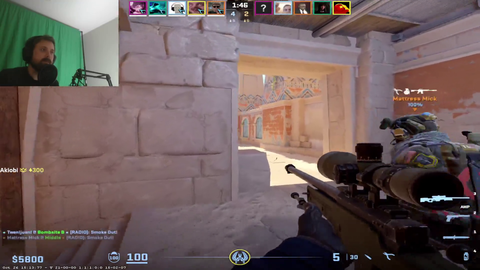 Forsen gets a double kill with AWP