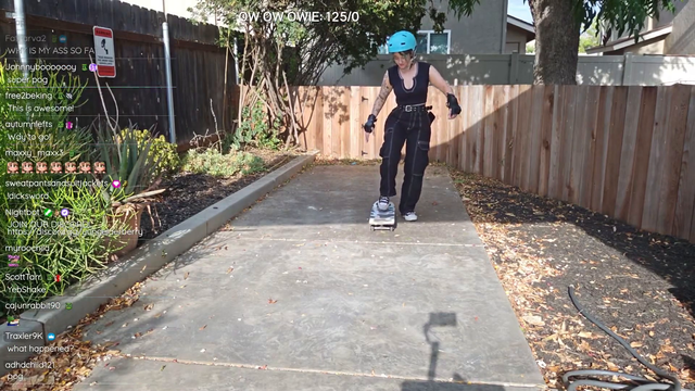 Skater streamer hits a unique trick