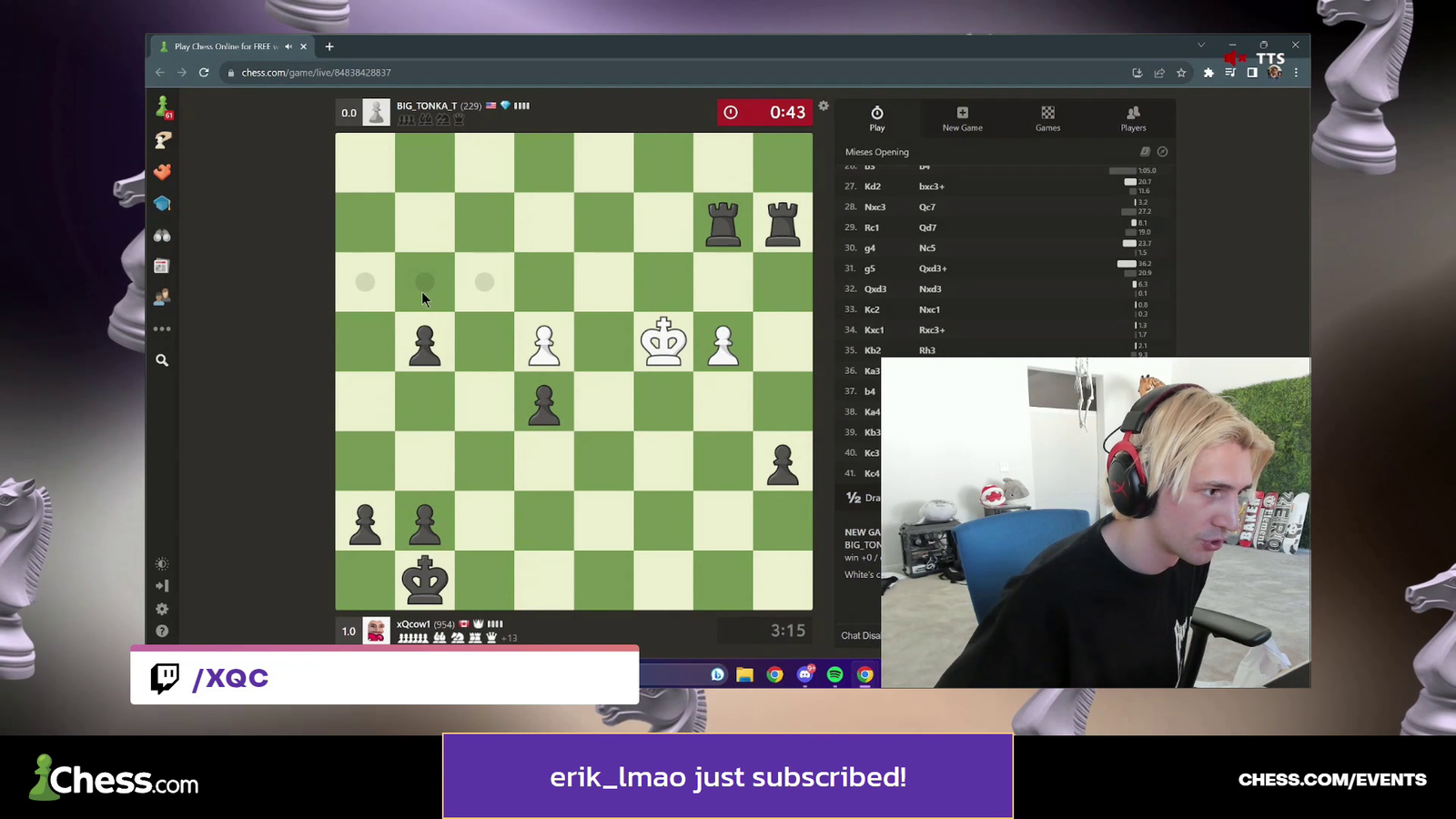 xQc checkmates Tyler1 and Wins the match 2-0!
