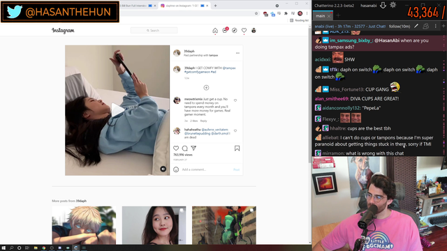hasan learns what a diva cup is on stream