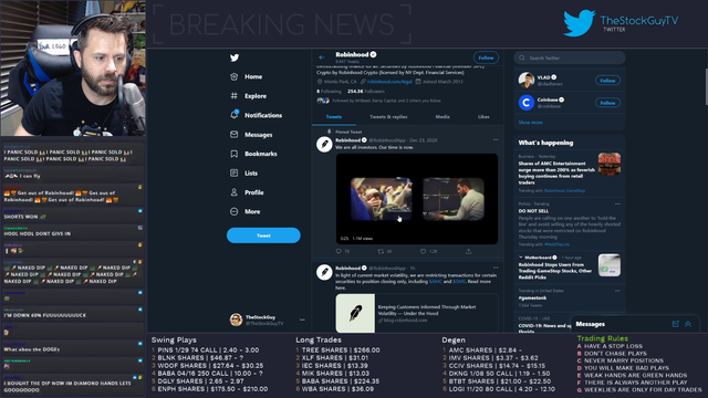 TheStockGuy looks at RobinHood's Twitter