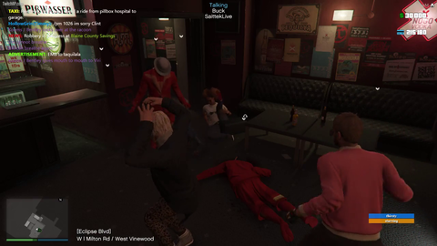 Streamer pukes after laughing too hard at GTA RP karaoke cover of "Lime in the Coconut" (LOUD)
