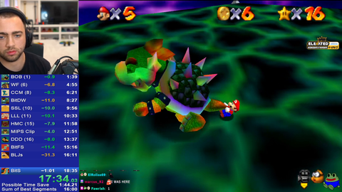 Mizkif reclaims his Mario 16 star record from Lacari