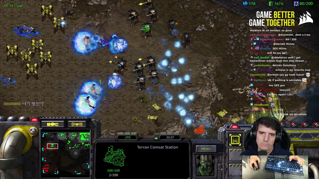 Artosis having fun playing a video game with his fellow Protoss friends