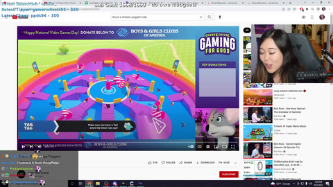 Chuck E Cheese breaks Emily's stream