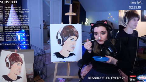 Streamer draws xqc with nose