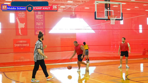 Knut blatantly pushing and elbowing middle school kids in a basketball match🤣🤣