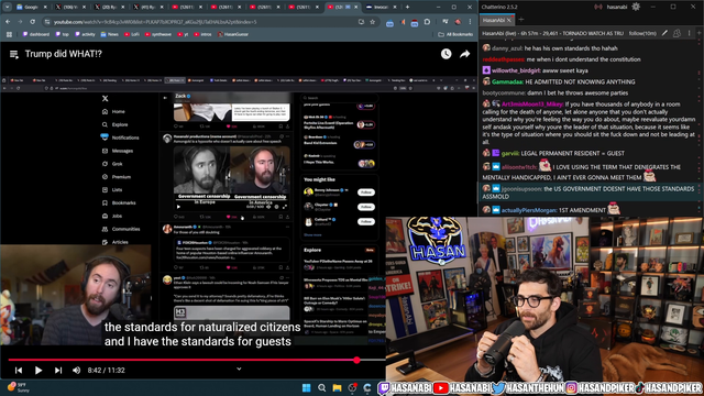 Hasan thinks Asmon doesn't believe in free speech