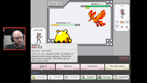 Northernlion - NL tries to hypnotize a paralyzed Moltres 3 times