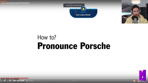 Nymn learns how to pronounce Porsche