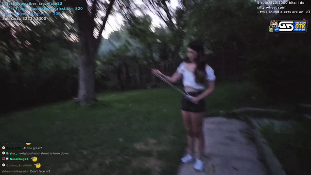 ExtraEmily has fun with fireworks