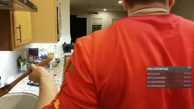 Chad opens can with a knife instead of a can opener