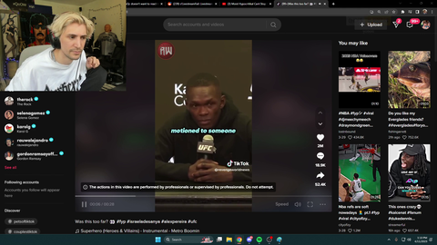 Xqc trying to turn up the volume