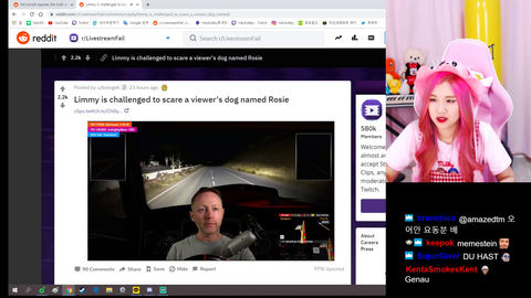 Limmy gives Korean Streamer a fright