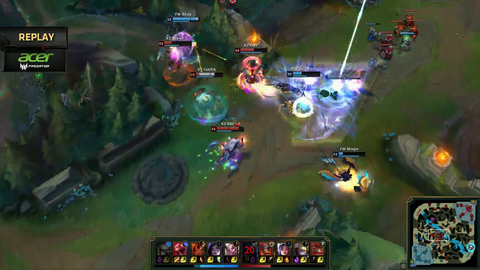 League pro gets finished off by a turret shot.