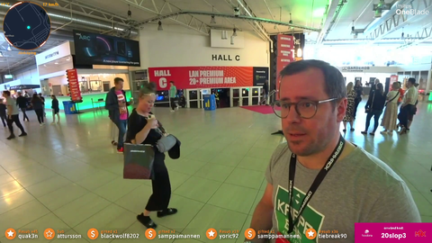 Lady fixes her glasses at dreamhack