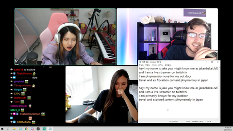 JakenbakeLIVE - The truth about why he travels to the Far East comes out during an English lesson with HaChubby