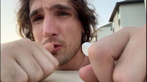 Mitch Jones Says He Wants To Do More Content With Maya While in Mizkifs Pool And Puffing on a Mango Vape